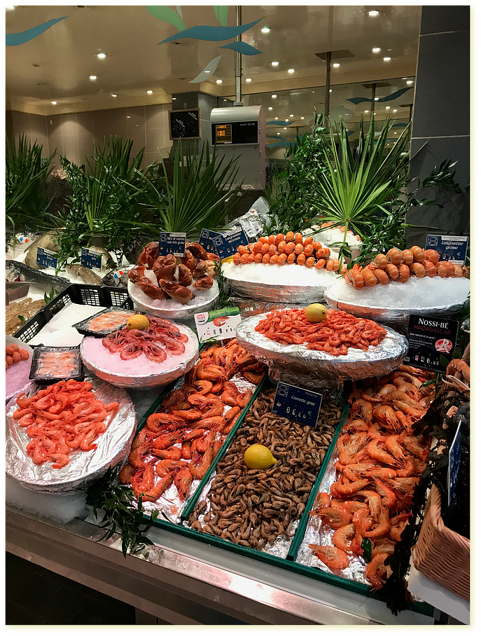 Crevettes écrevisses et crabes