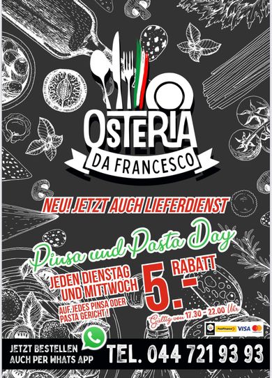 Lieferdienst Rabatt - Osteria da Francesco