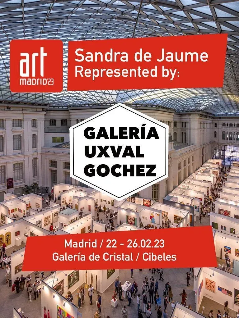 Un cartel que dice sandra de jaume representada por