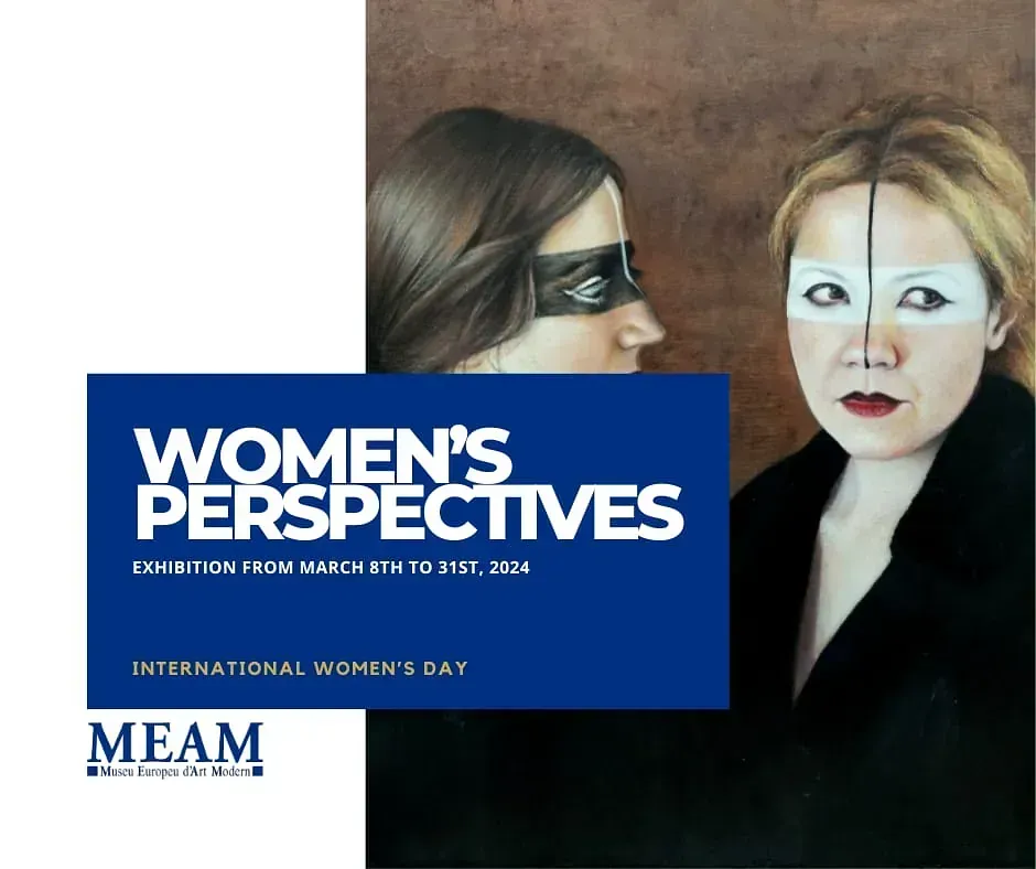 Un cartel desde la perspectiva de las mujeres con una imagen de dos mujeres