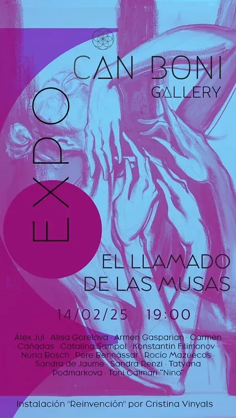 A poster for an exhibition called el llamado de las musas