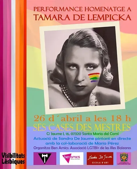 Un cartel para una actuación en homenaje a Tamara de Lempicka.