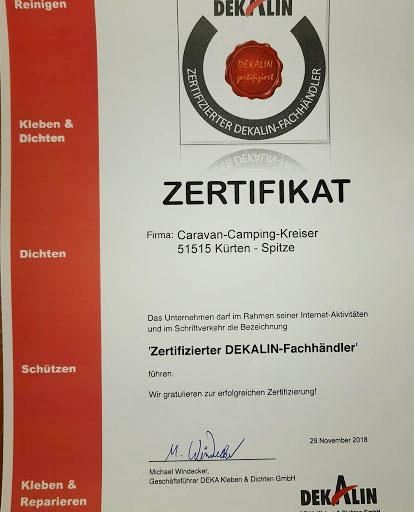 Ein Zertifikat mit der Aufschrift „Zertifikat“