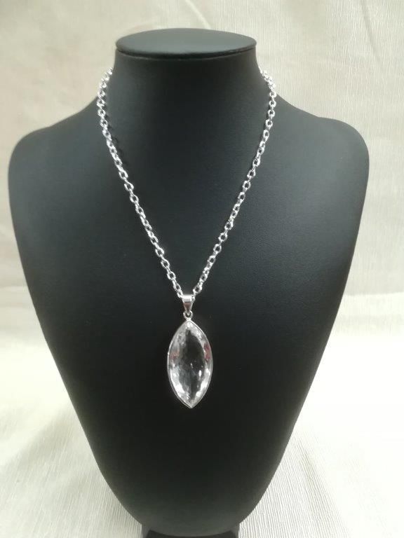 Bergkristallanhänger in Silber