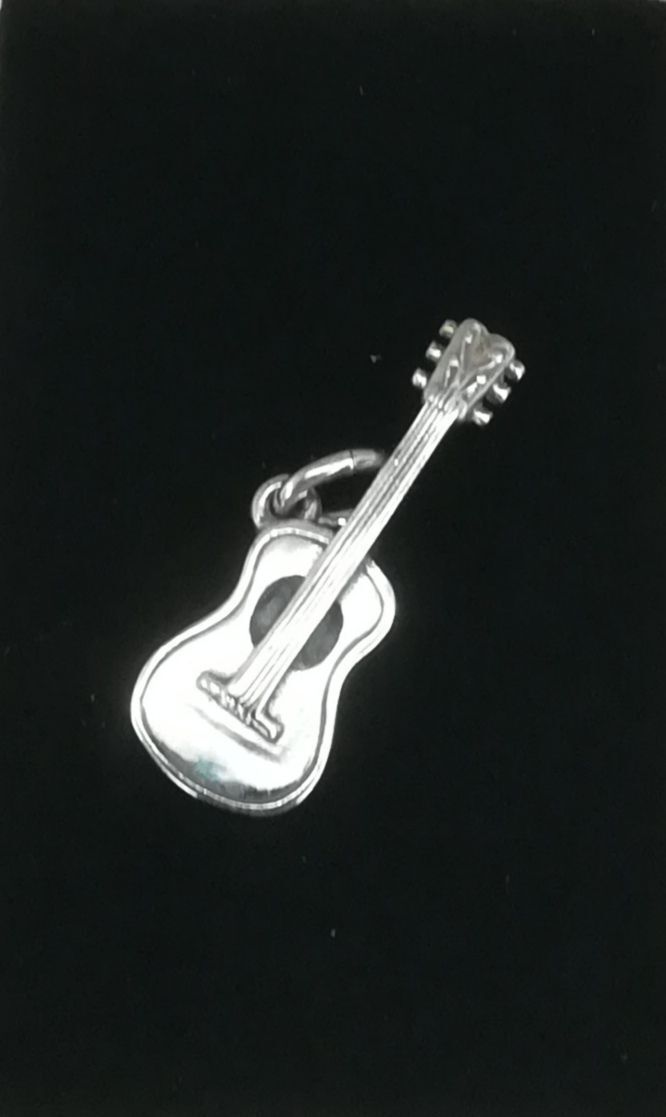 Gitarre-Kettenanhänger 925 Silber