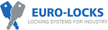 EURO-LOCKS-Logo mit blauen Schlüsseln und dem Slogan „SCHLIESSSYSTEME FÜR DIE INDUSTRIE“
