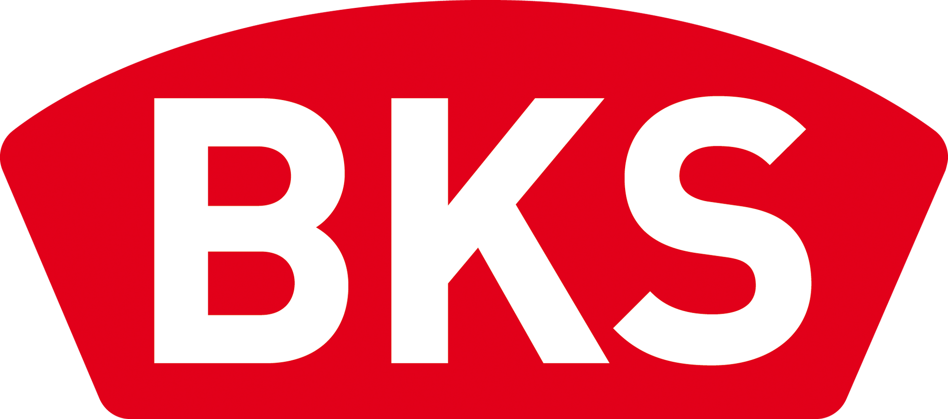 Ein rot-weißes bks-Logo auf weißem Hintergrund