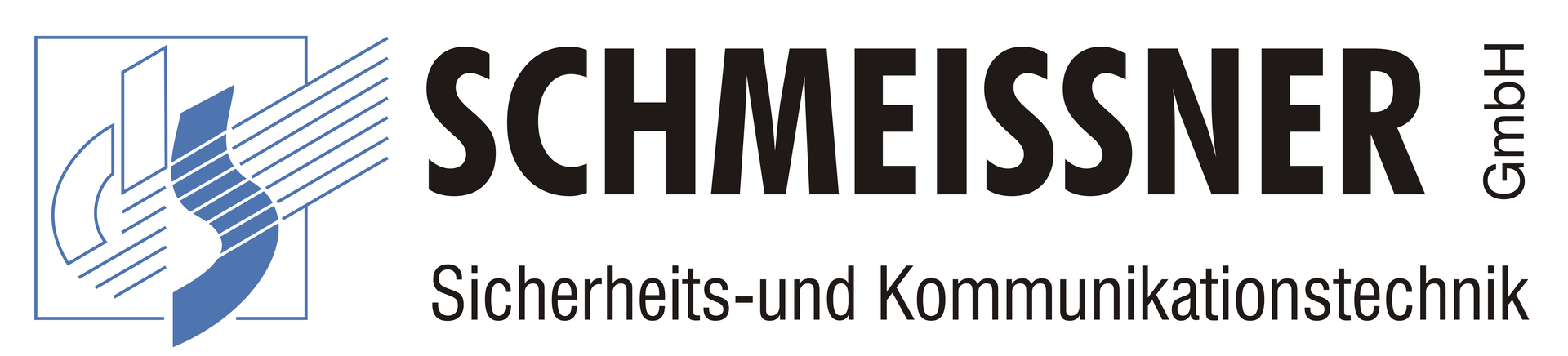 Ein Logo für die Schmeiser GmbH mit einem blauen Pfeil