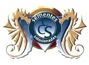 Logo with blue circular emblem reading "semens seleccionadas" and gold decorative flourishes on white background
