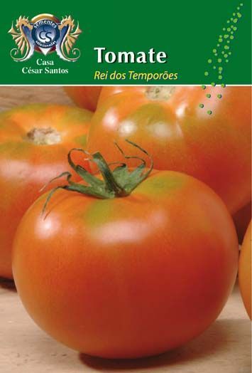 Tomate redondo y rojo en empaque verde con marca “Casa Cuar Santos”