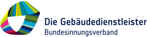 A colorful logo for die gebäudedienstleister bundesinnungsverband