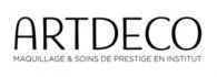 Le logo ARTDECO en texte noir, avec le sous-texte « MAQUILLAGE & SOINS DE PRESTIGE EN INSTITUT » en lettres grises plus petites.