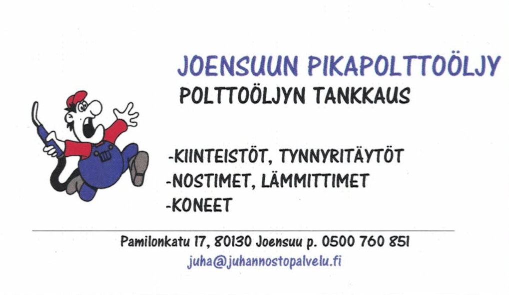 Joensuun pikapolttoöljy - Juhan Nostopalvelu Oy