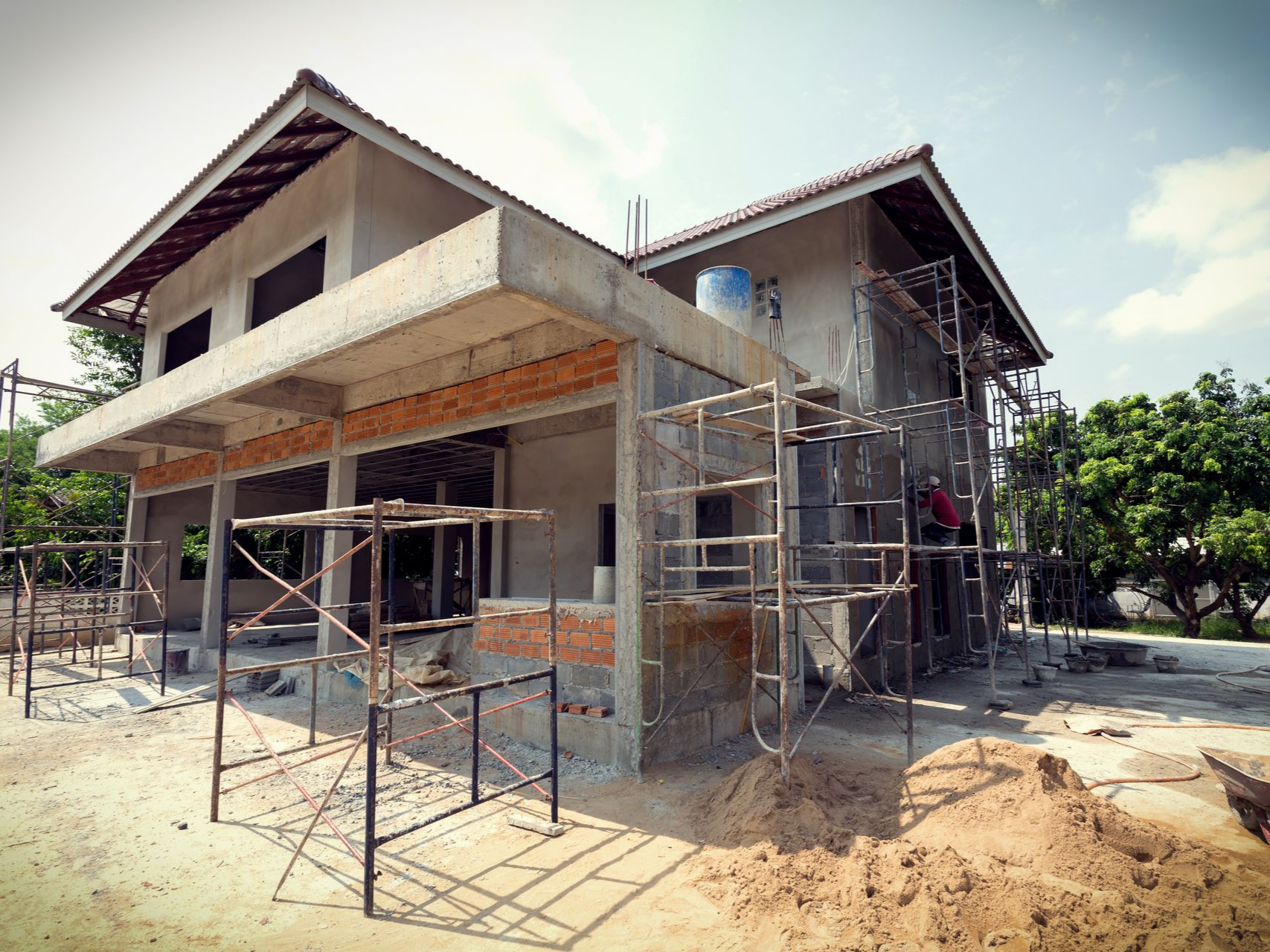 Bâtiment en construction.