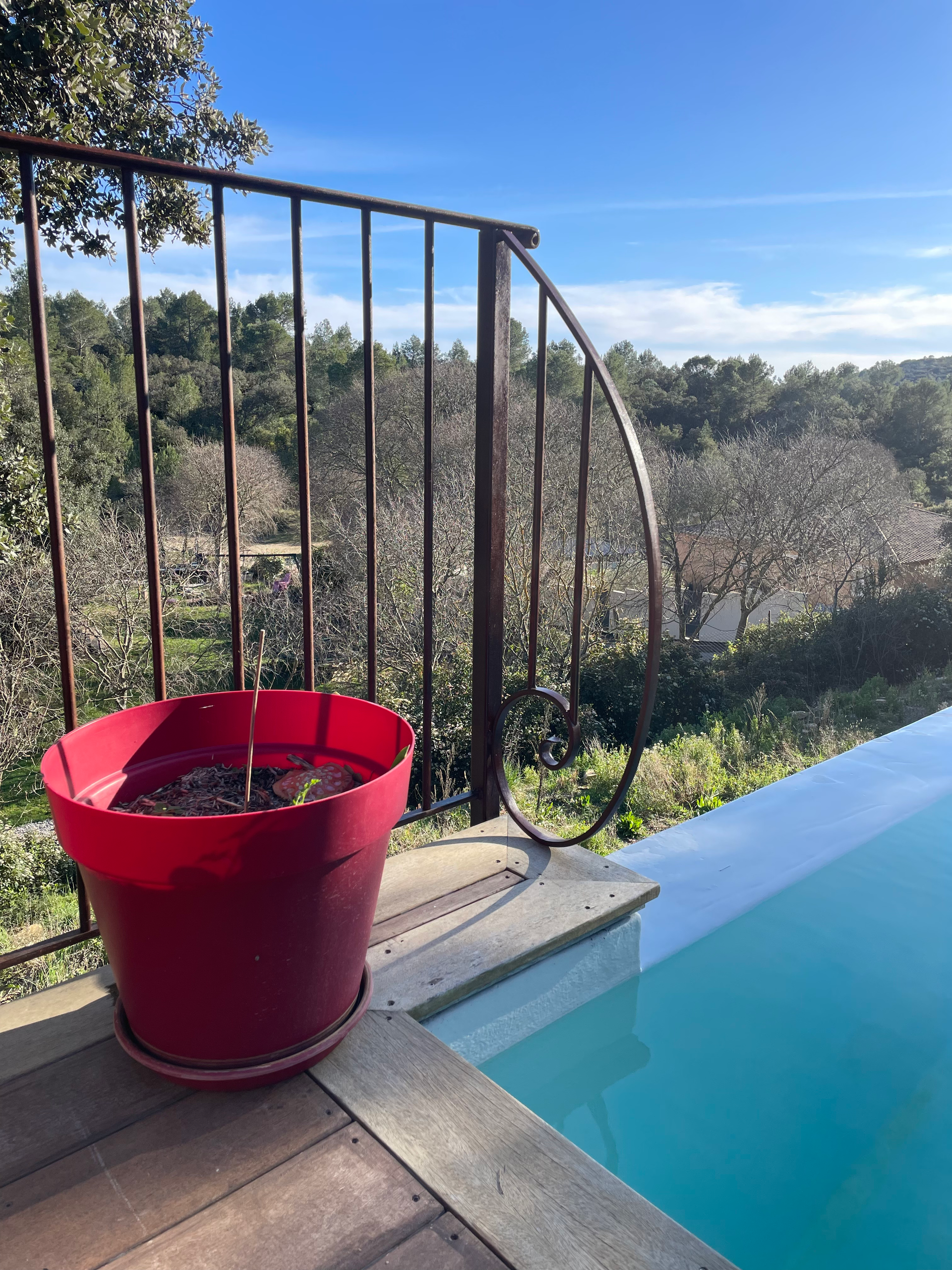 Garde-corps autour d'une piscine