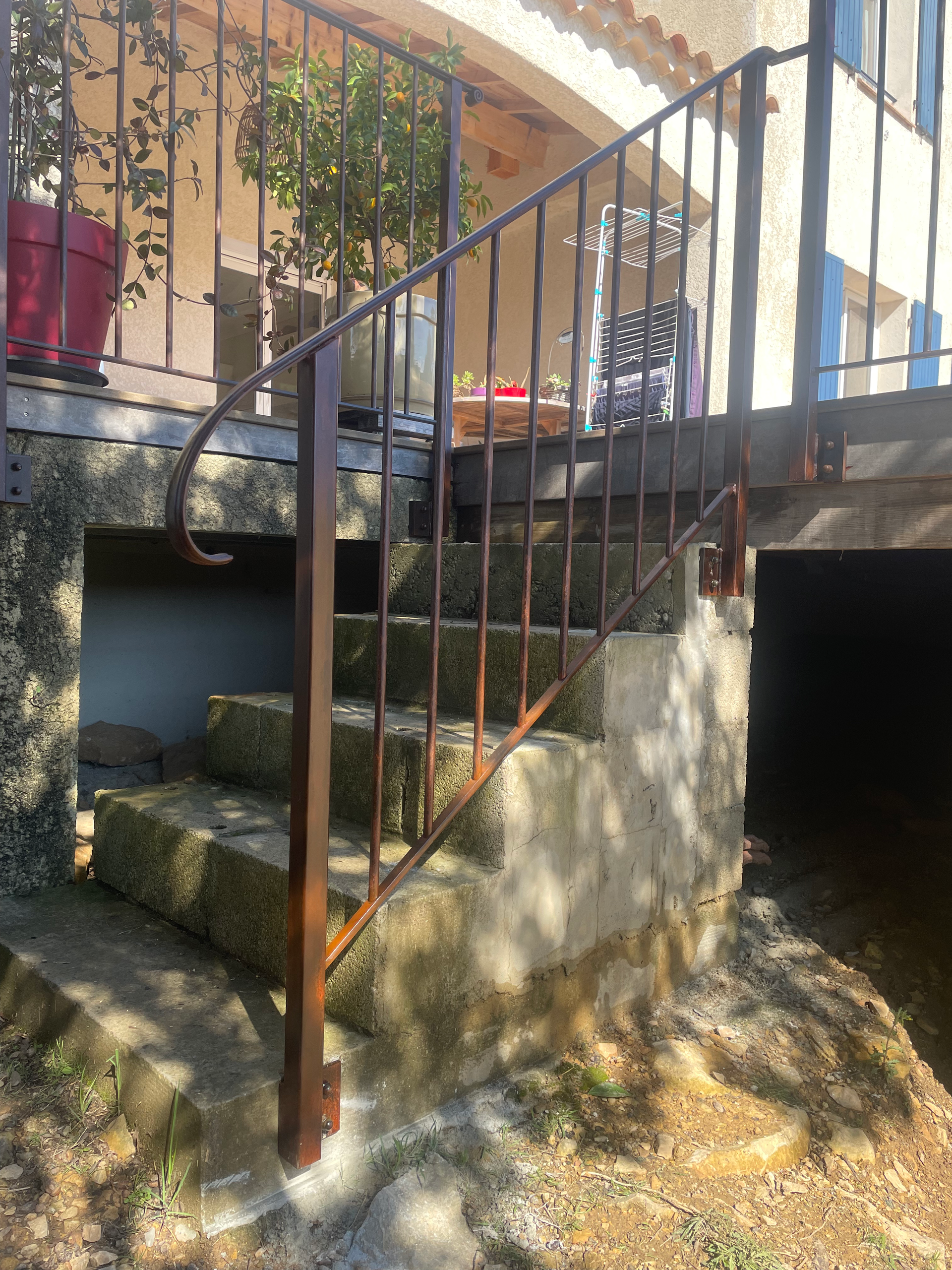 Escalier en fer forgé