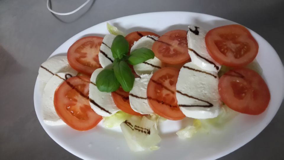Tomate und Mozzarella
