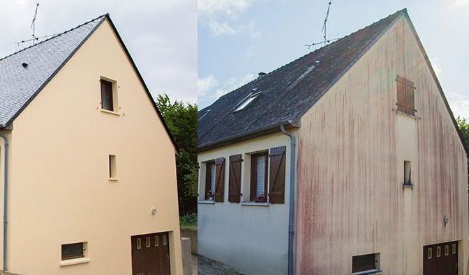 Façade d'une maison repeinte