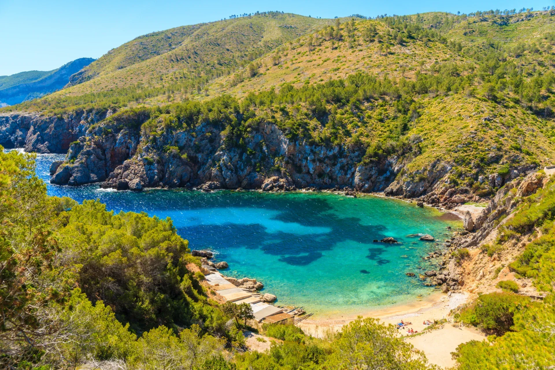 Cala d'en Serra cove in Ibiza Spain