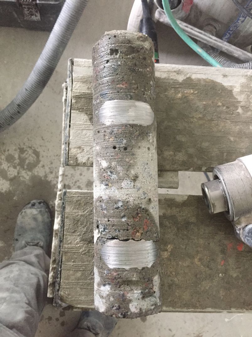 betonisen ja metallisen elementin timanttiporaus ja porausjäte