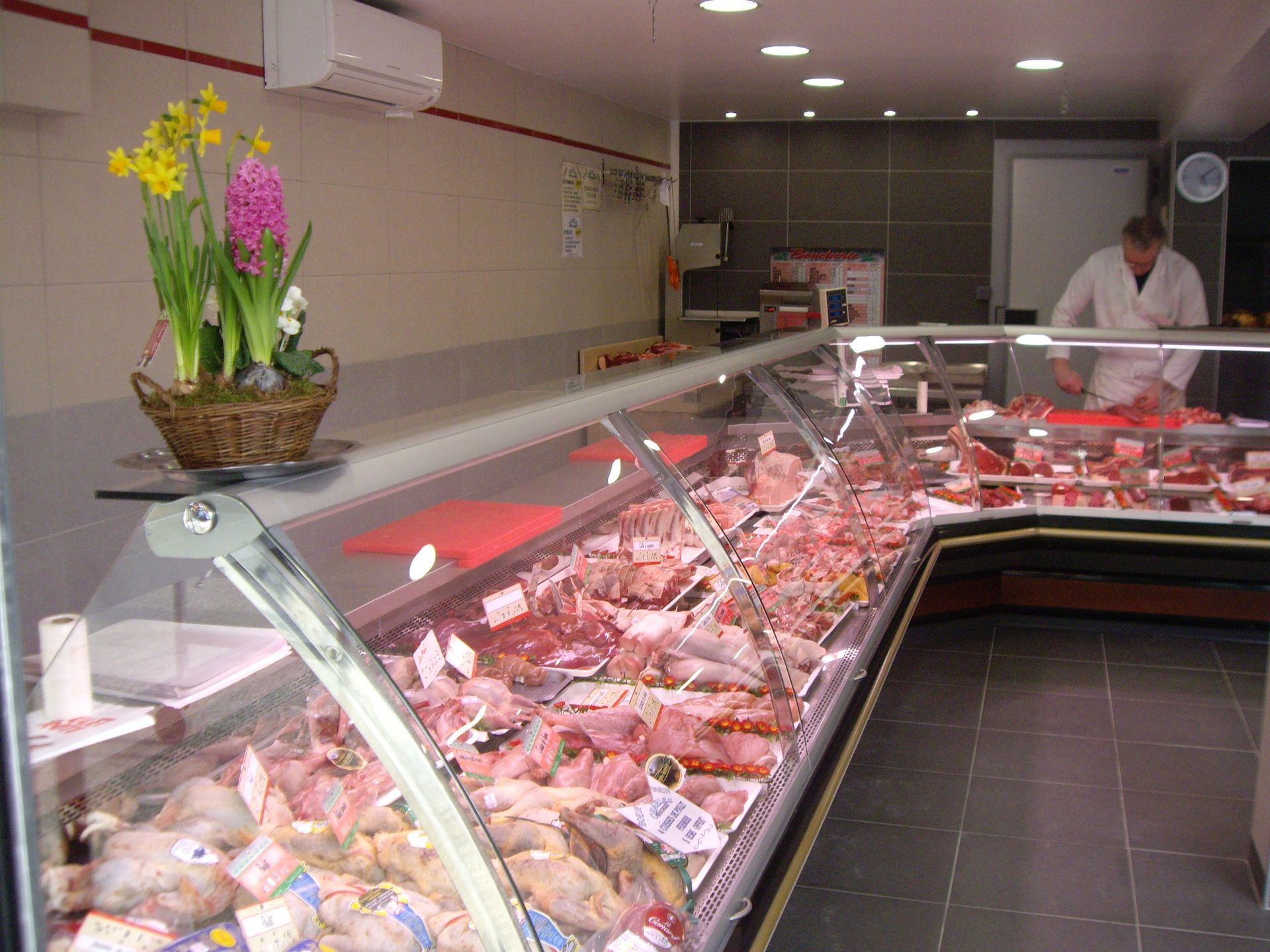 Vitrine d'un boucher