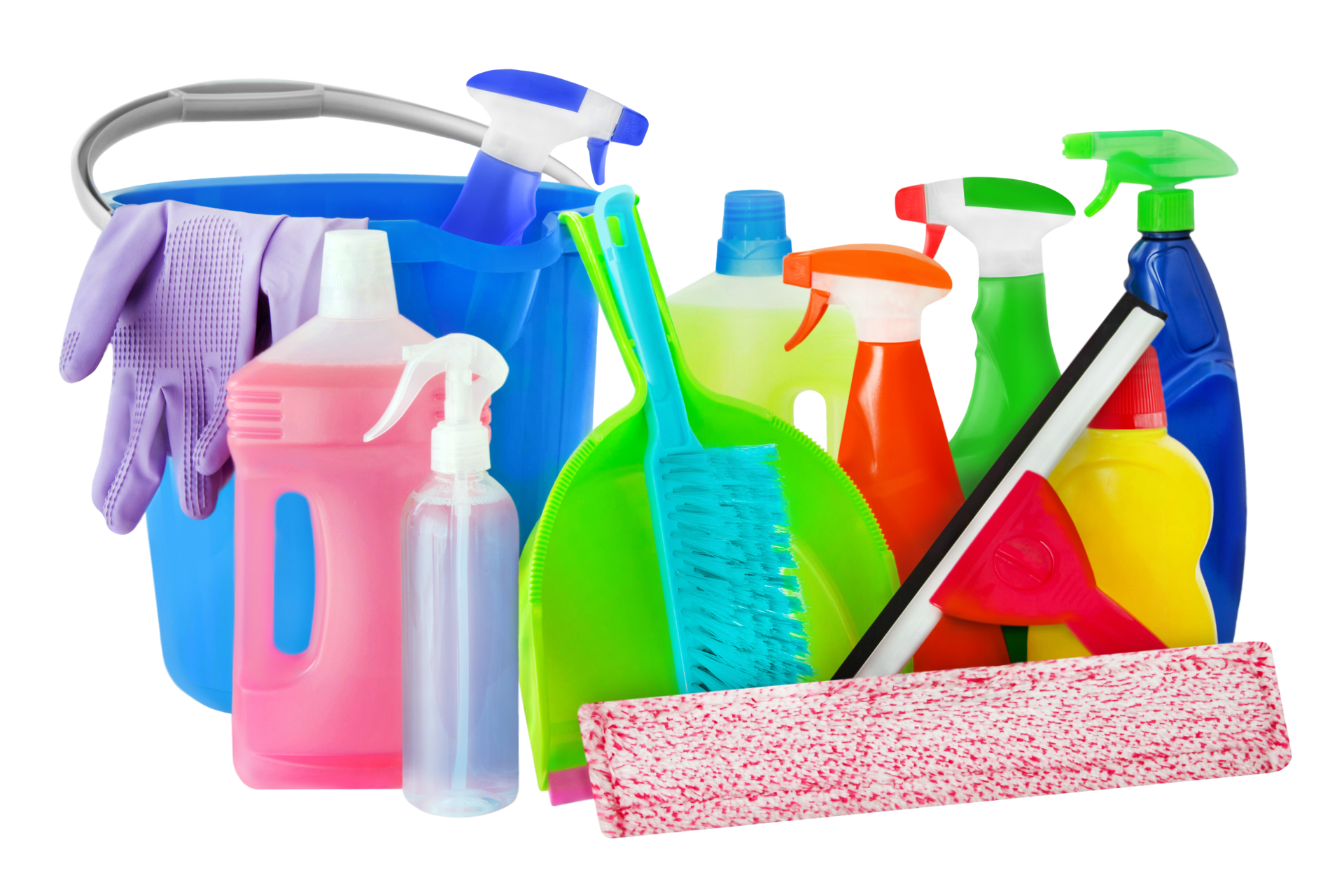 Des produits d'entretien.