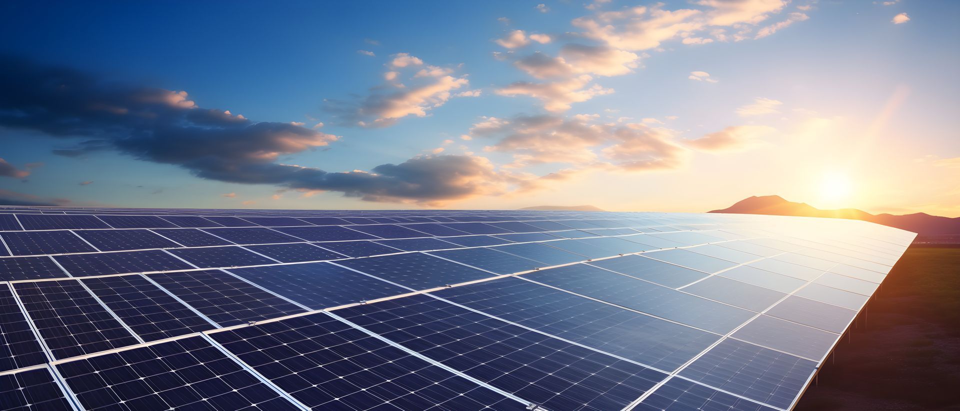 Ein Mann installiert Solarmodule auf einem Dach.