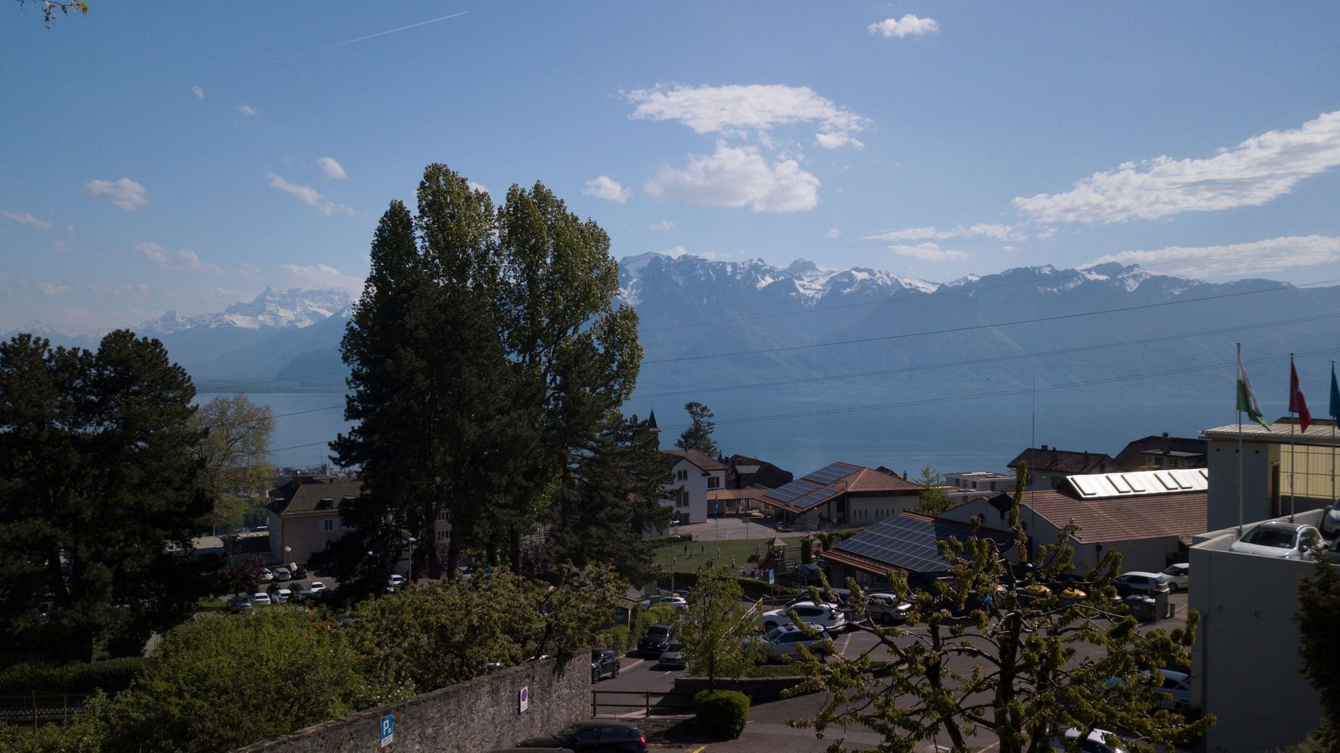 restaurant des 3 suisses - jongny - vue lac