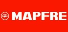 El logotipo de Mapfre está sobre un fondo rojo.