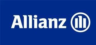El logotipo de Allianz está sobre un fondo azul.
