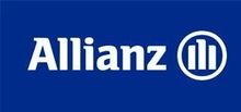 El logotipo de Allianz está sobre un fondo azul.