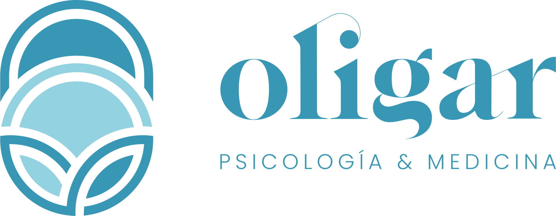 Un logotipo azul y amarillo para la Clínica Médica Olias.