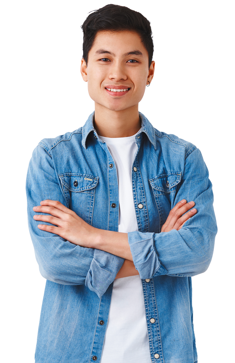 Étudiant confiant pour son avenir.