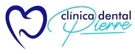 Un logotipo para la clínica dental Pierre con un corazón y un diente.