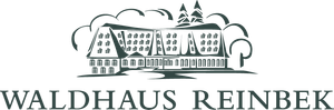 Ein schwarz-weißes Logo für Waldhaus Reinbek