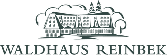 Ein schwarz-weißes Logo für Waldhaus Reinbek