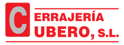 Logotipo rojo y negro de Cerrajería Ubero, S.L., con una gran «C» roja a la izquierda.