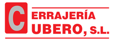 Logotipo rojo y negro de Cerrajería Ubero, S.L., con una gran «C» roja a la izquierda.