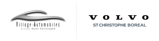 Logo : Village Automobiles, Groupe Saint Christophe; Volvo, St Christophe Boreal.