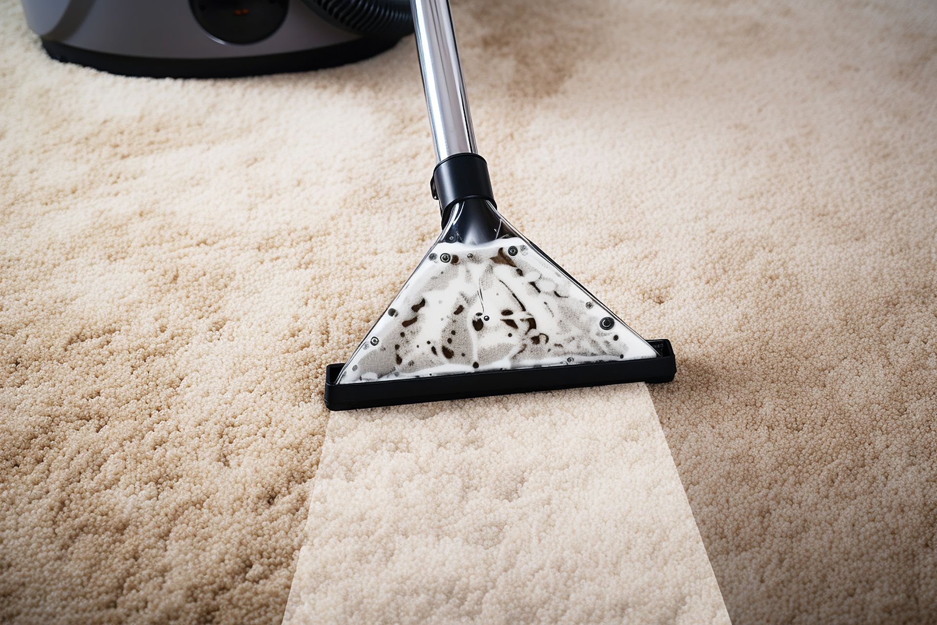 Nettoyage d'un tapis beige