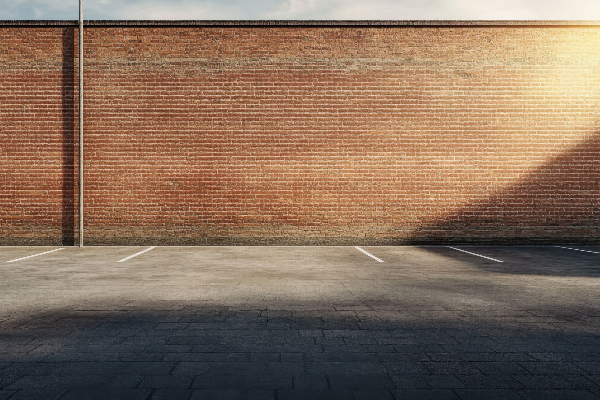 Parking vide nettoyé