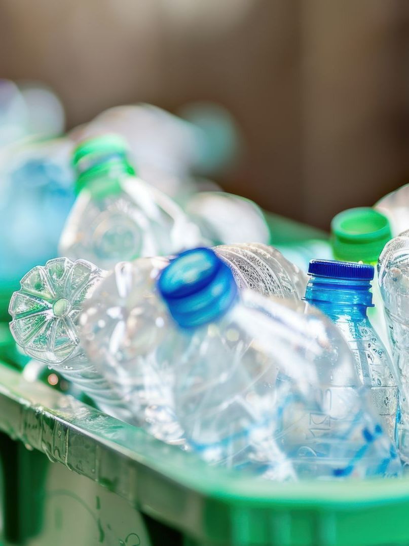 Tas de bouteilles en plastique