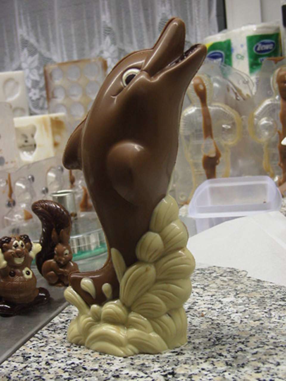 Delphin aus Schokolade