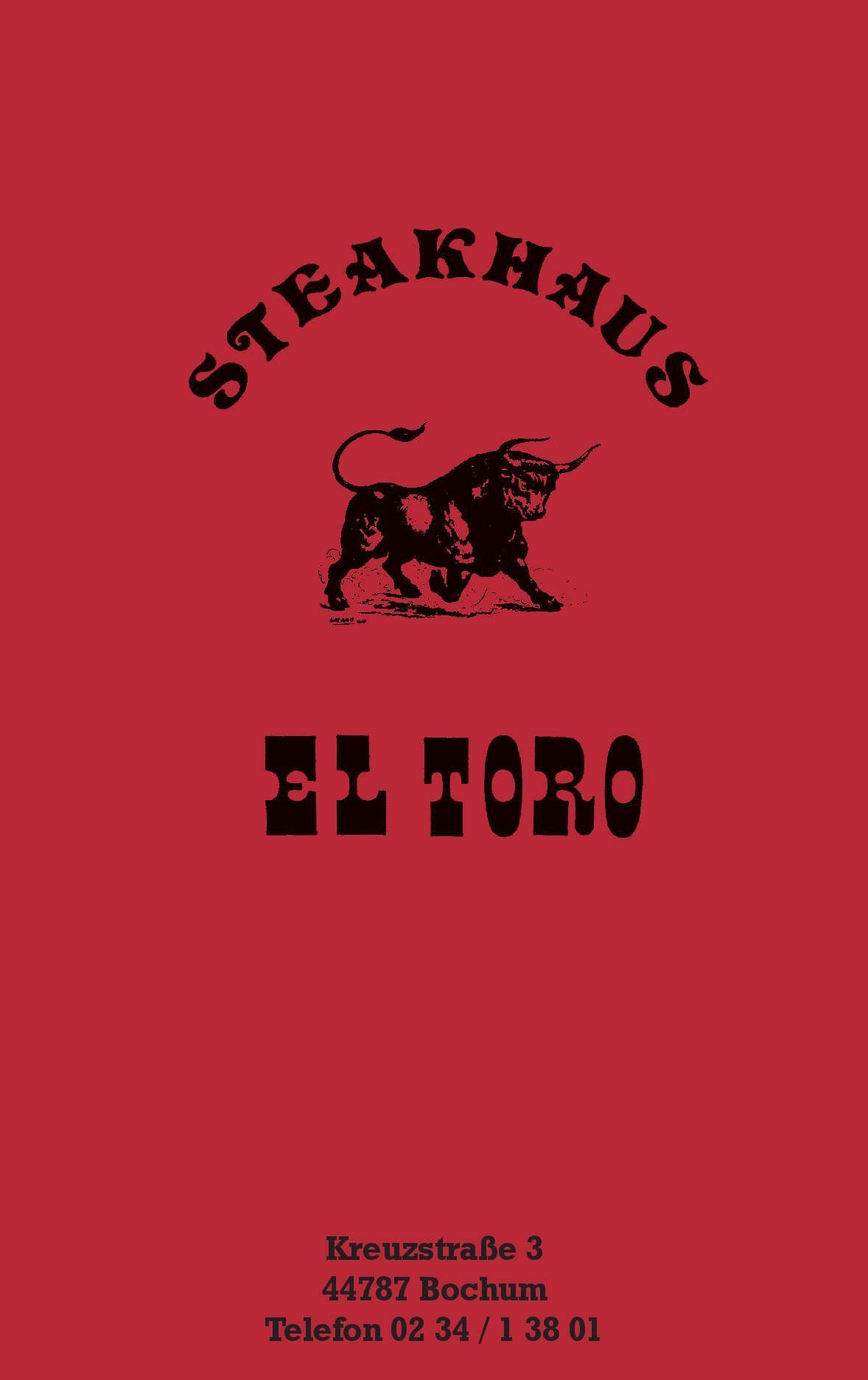 El Toro | Bochum | Steakhaus | Speisekarte Deutsch