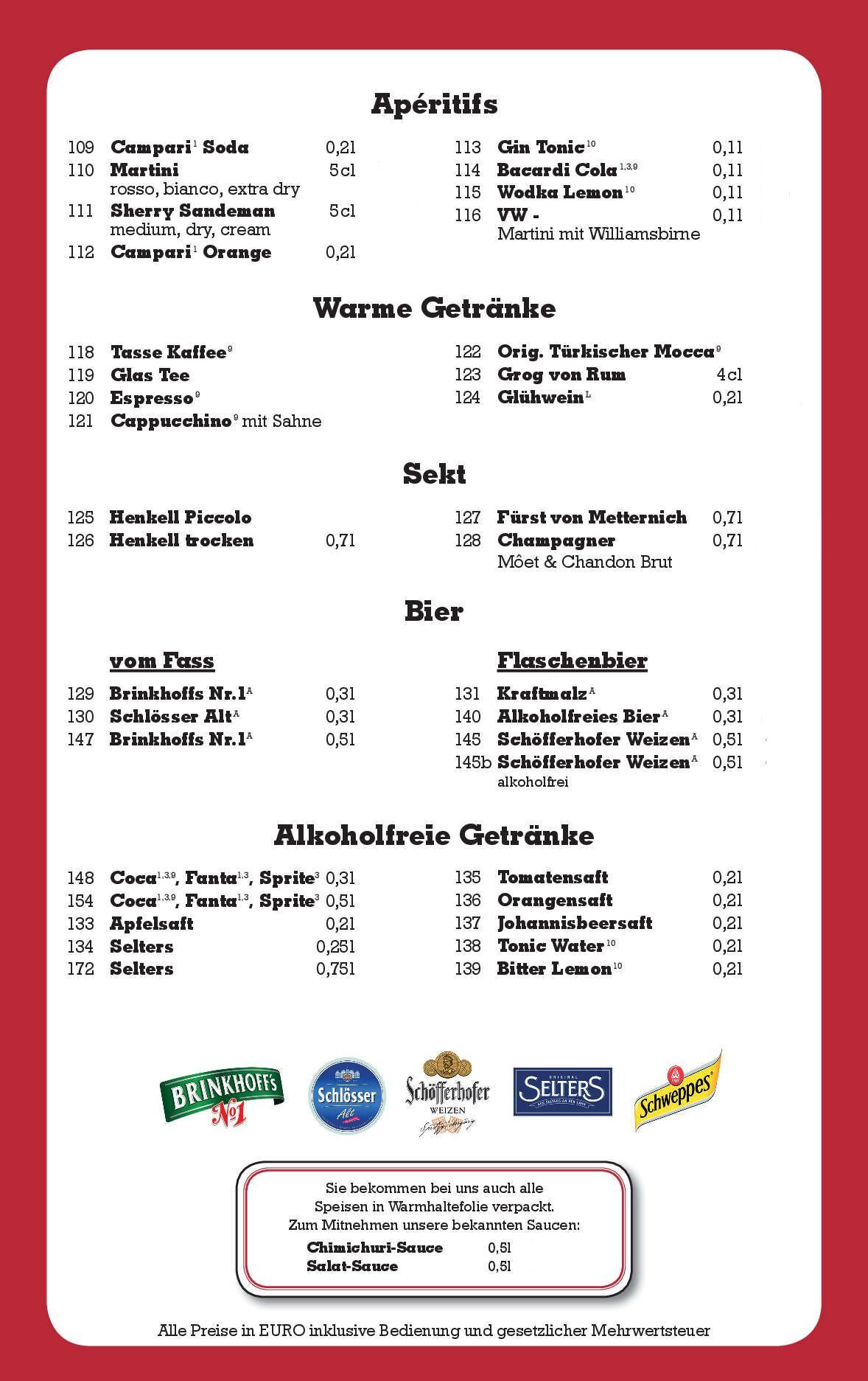 El Toro | Bochum | Steakhaus | Speisekarte Deutsch