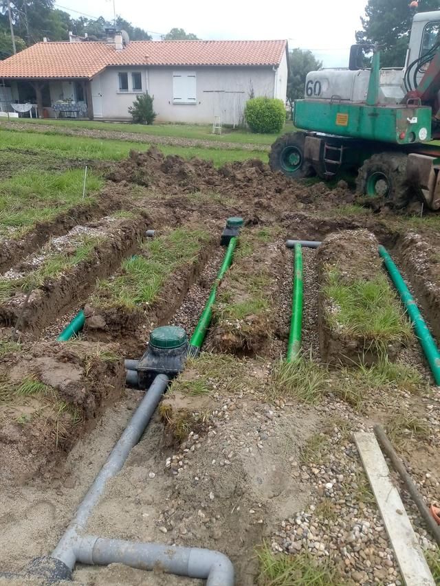 Les drains d'un système d'assainissement