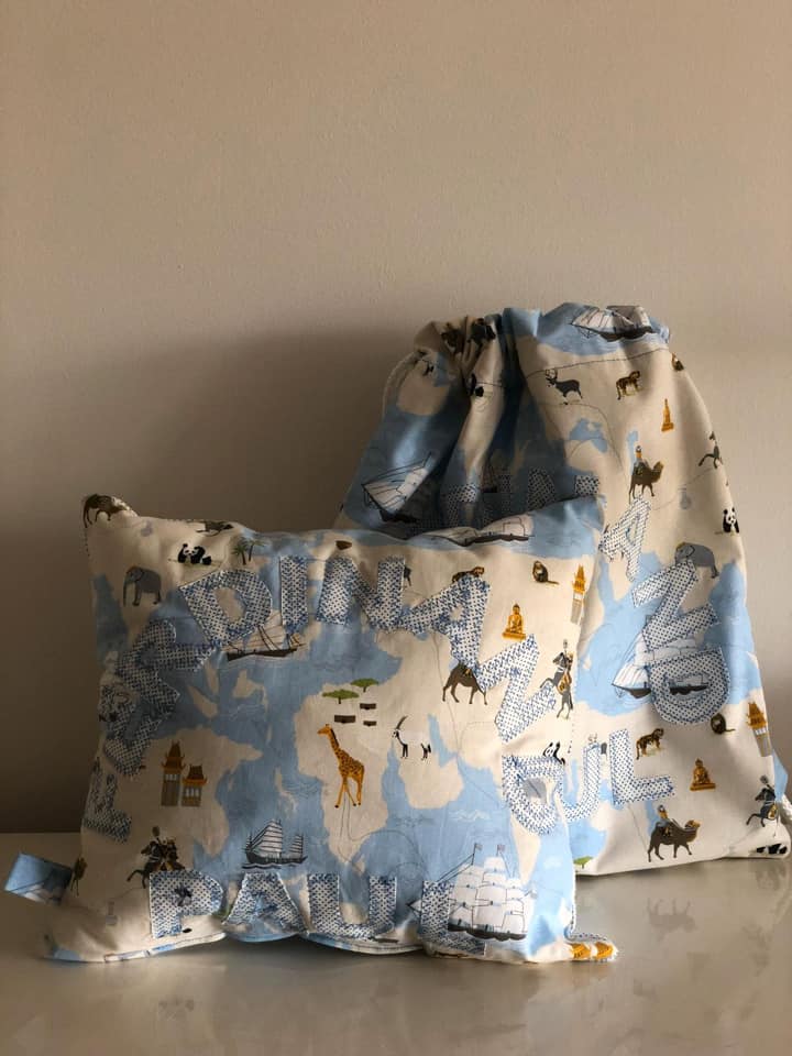 Turnbeutel und Kissen