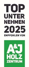 Ein Logo für ein Unternehmen namens A & J Holz Zentrum.