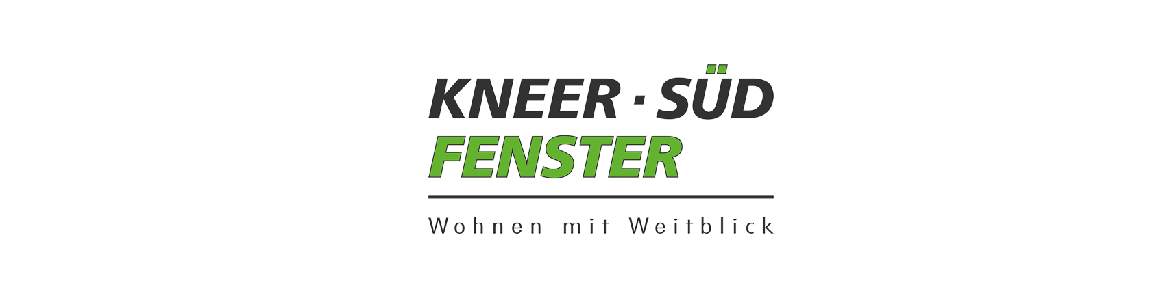 Das Logo für Kneer-Sud Fenster ist grün und weiß