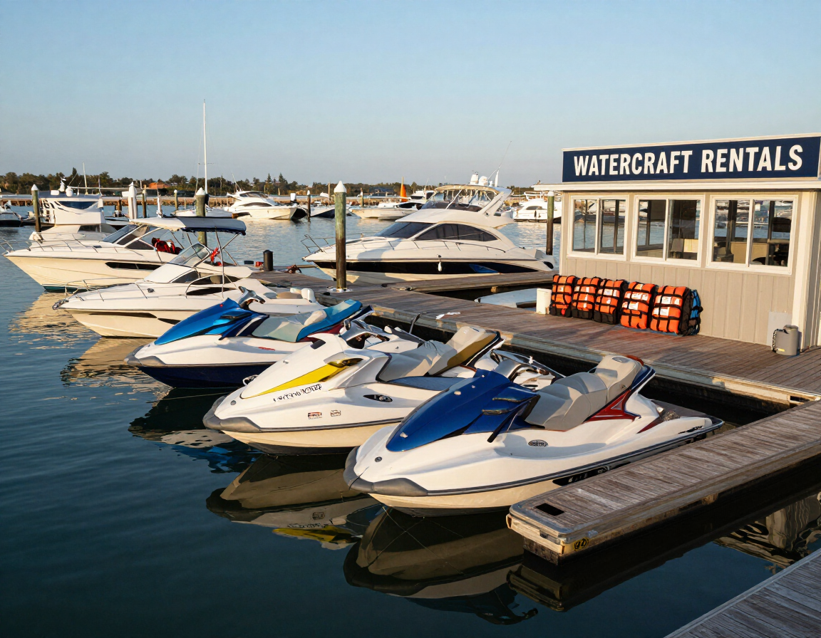 Jet skis and boats for rent